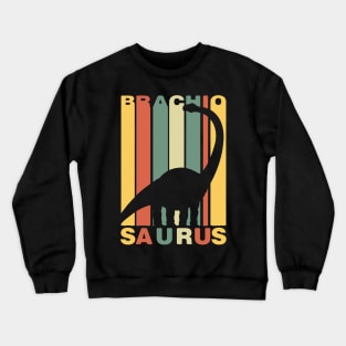 Brachiosaurus Vintage Sunset Retro Herbivore Crewneck Sweatshirt